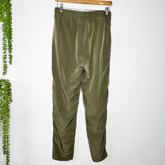 Wyld Hart Army Green Drawstring Waist Ankle Zip Pants Women's Size Large L - Picture 4 of 7